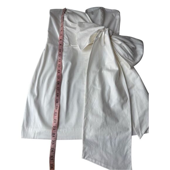 French Connection White Florida Summer Strapless Mini Dress Size 6 - Picture 11 of 12